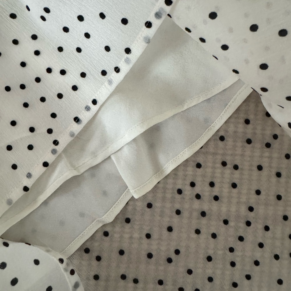 J. Crew Gwen knee-length layered slip skirt in dot crinkle chiffon - Picture 4 of 4